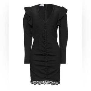 gaelle Paris mini black lace embellished dress NWT size EURO 40